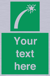 Custom sign safe condition Survival craft distress signal